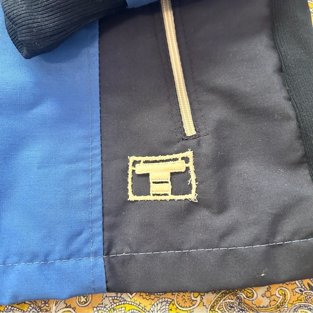 Vintage 70s 80s Tenson Sweden Blue & Navy Zip Windbreaker Streetwear Jacket - Picture 5 of 16